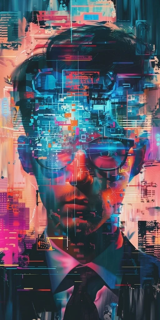 A graphic image of a person depicting their inner ADHD