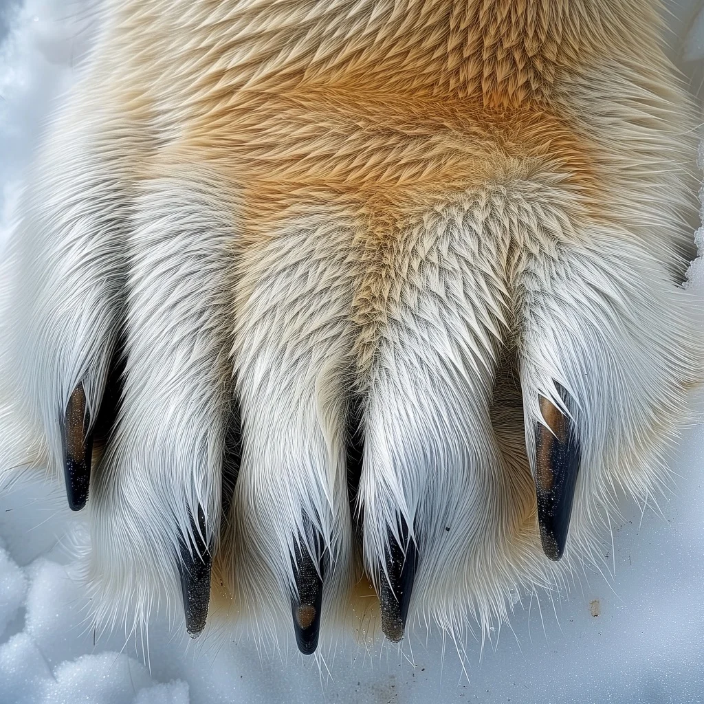 A polar bear paw