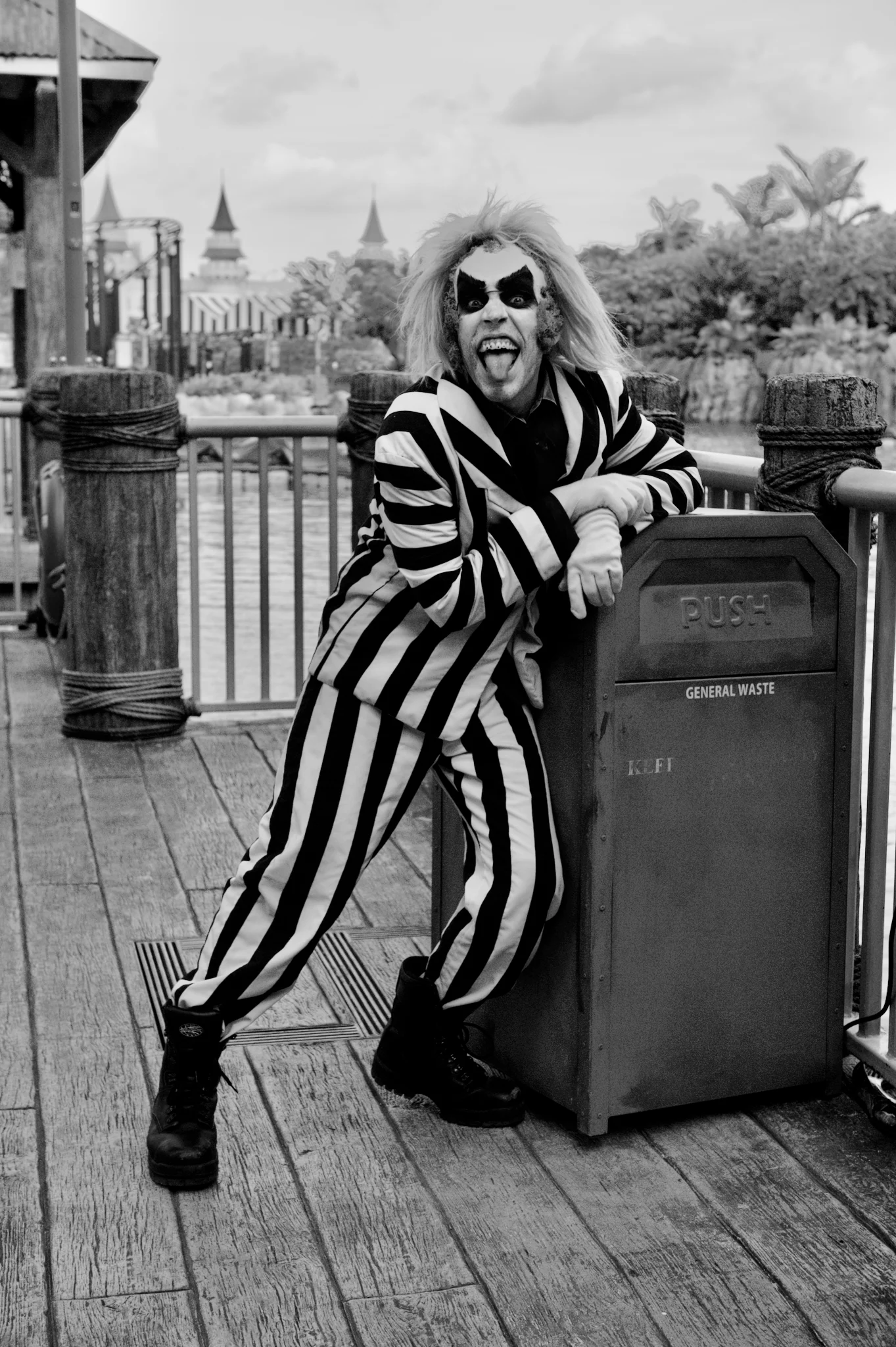 Beetlejuice strikes a pose for photographer Peter Pickering